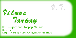 vilmos tarpay business card